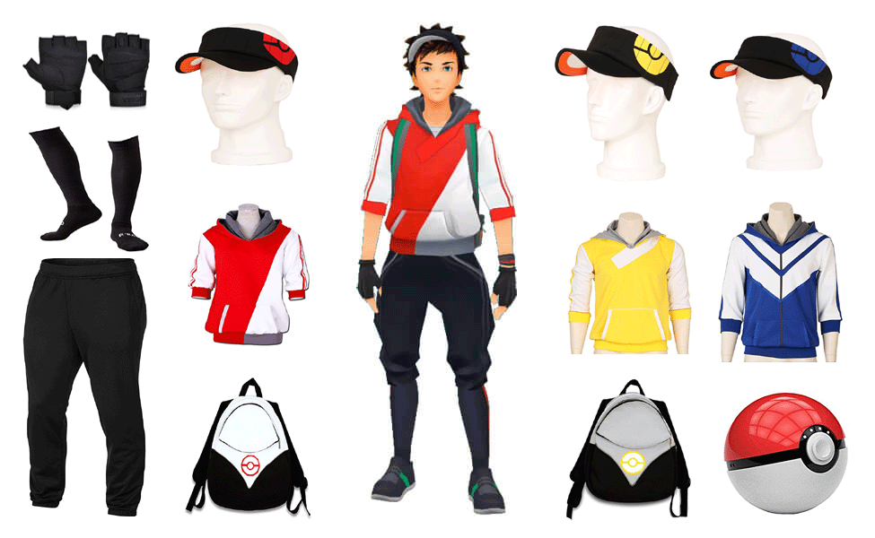 Pokemon go trainer costume.