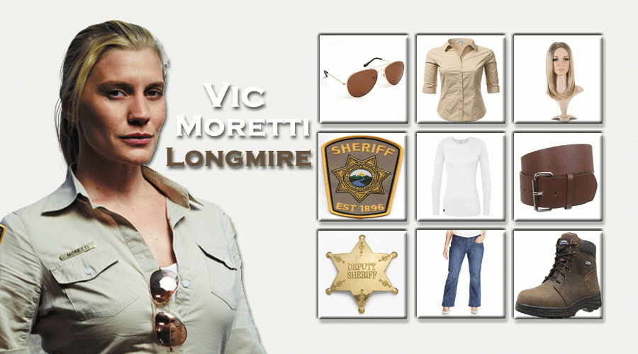 Become deputy sheriff longmire in VIC moretti costume.