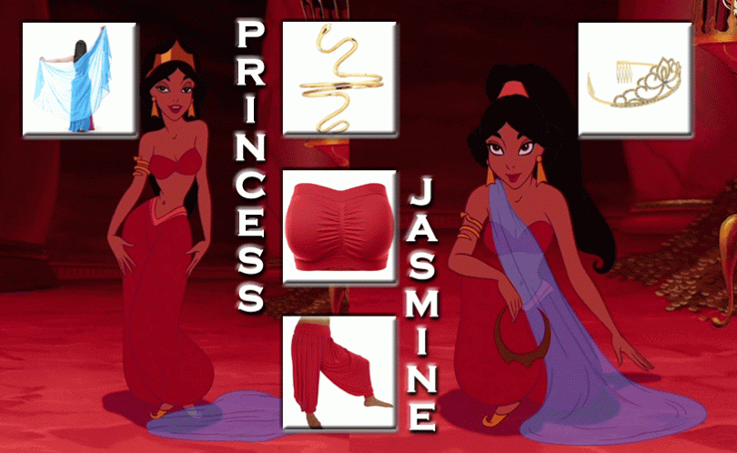 princess jasmine red dress (Disney character) Custom Jasmine Red Cosplay Costume