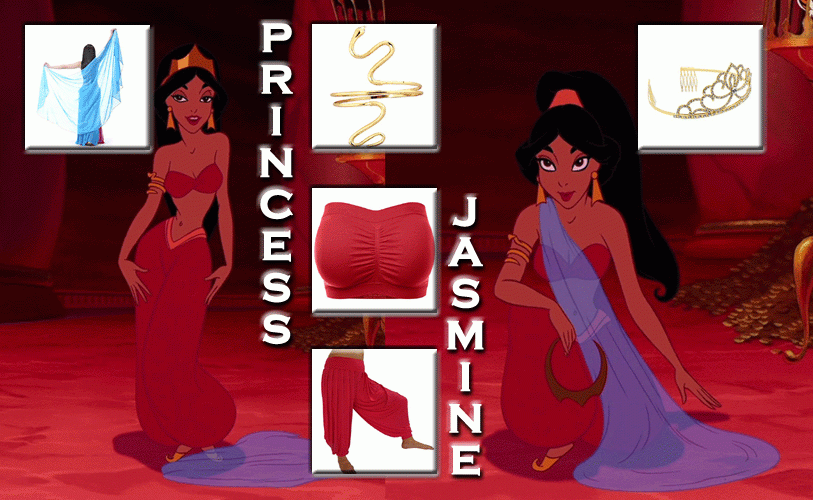 APPEALING IN RED PRINCESS JASMINE COSTUME